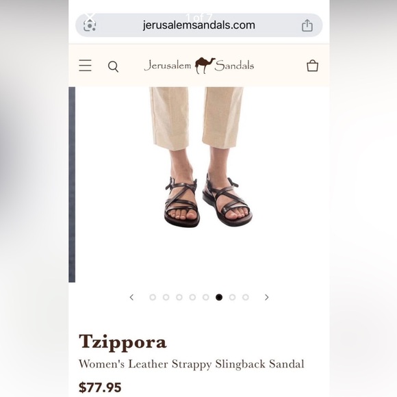 Leather Strappy Slingback Sandals - Picture 7 of 7